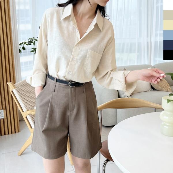 ACC SS1019W 여자 6색상 린넨 라이크 오버핏 셔츠