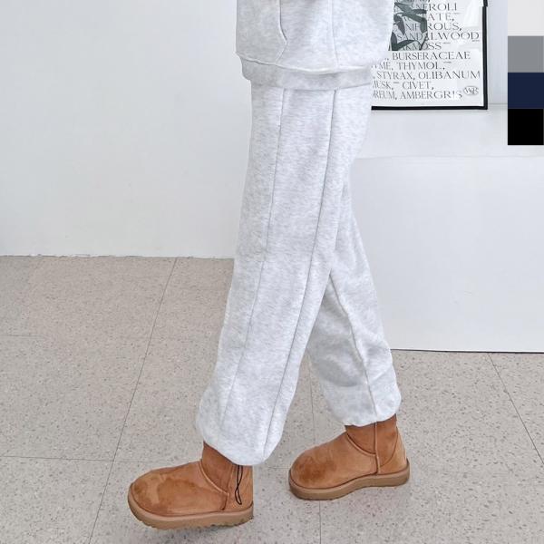 GAA ND270 여자 겨울 기모 라인 와이드 스트링 밴딩 팬츠 (기모안감)