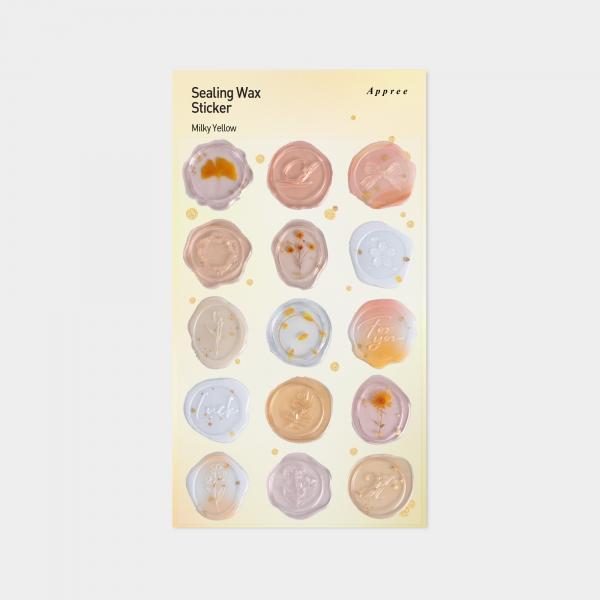 실링왁스 스티커 밀키 옐로우