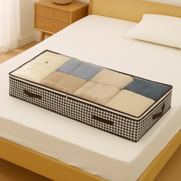 부직포 언더베드  100x48cm 체크