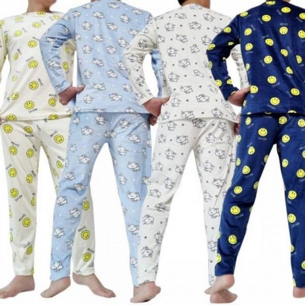 남성 여성 잠옷 세트 울트라 남녀 공용 강아지 극세사 커플