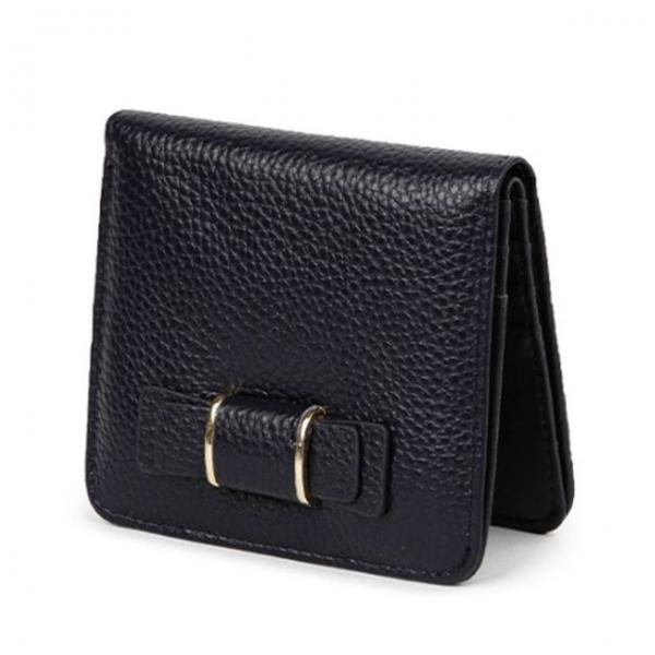 가죽 여성 카드 현급 명함 수납 반지갑 네이비 지갑