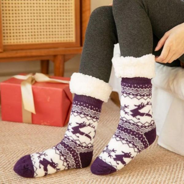 겨울 보온 크리스마스 사슴 눈송이 포인트 퍼 소프트