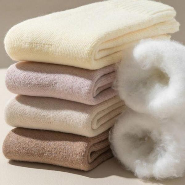 여성 겨울 보온 테리 니트 중목 데일리 도톰 기모 양