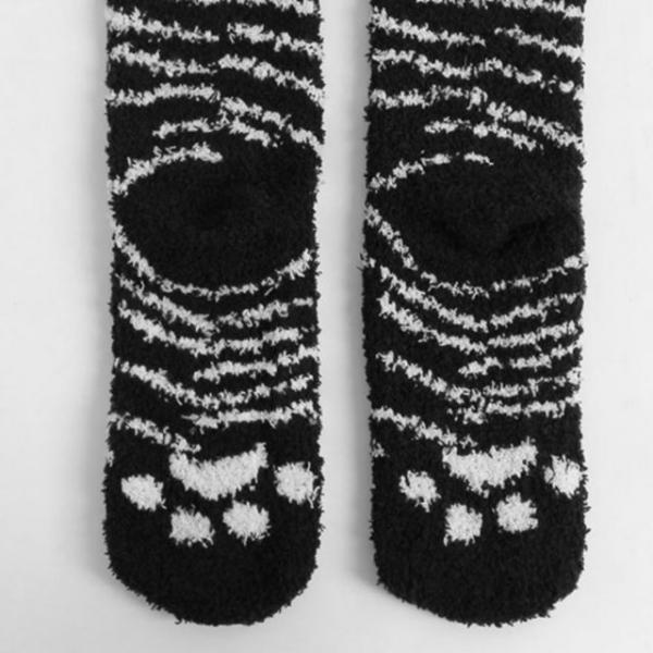 귀여운 동물 발바닥 포인트 겨울 보온 포근 여성용 수