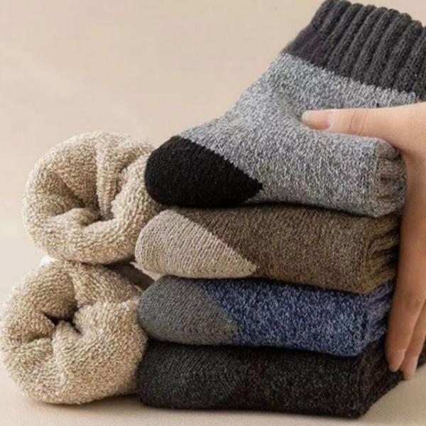 겨울 보온 도톰한 기모 안감 신축성 좋은 남성 양말