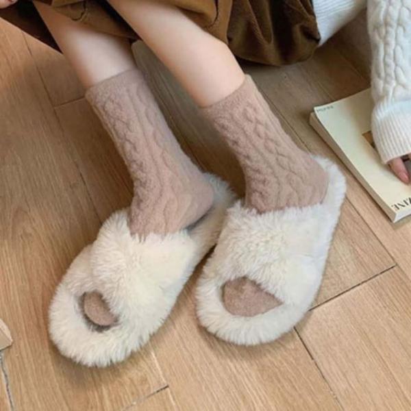 꽈베기 파스텔 수면 양말 파스텔톤 겨울 보온 여성용