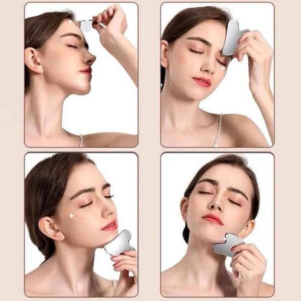 남성 여성 마사지 관리 하트 미니 괄사 파우치 세트