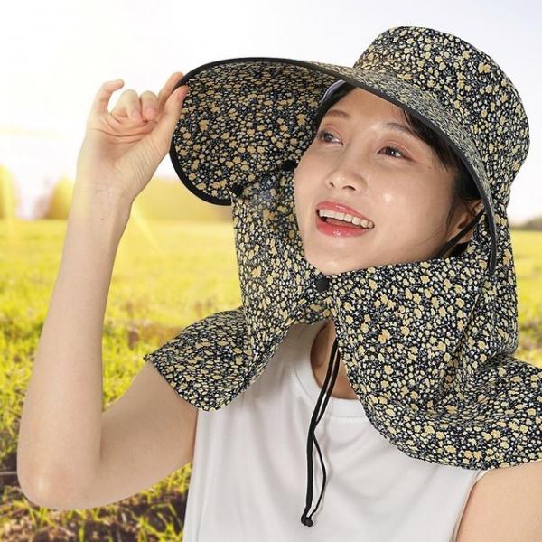 햇빛 자외선차단 여성 모자 넓은챙 야외용 여름모자