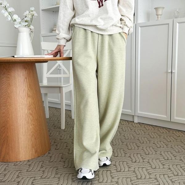 로디스 여자 기모 와이드 팬츠