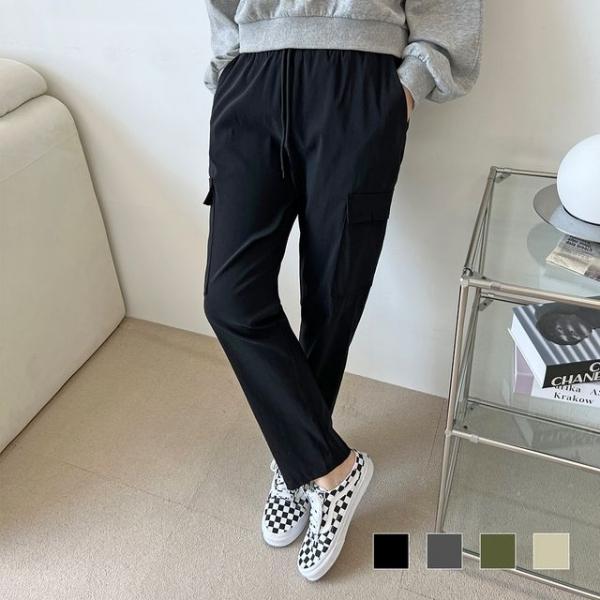 콘티 여자 스판 카고 일자 바지