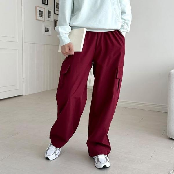 지킨 여자 Y2K 카고 와이드 팬츠