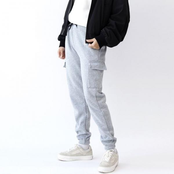 펠리아 여자 기모 카고 조거 팬츠