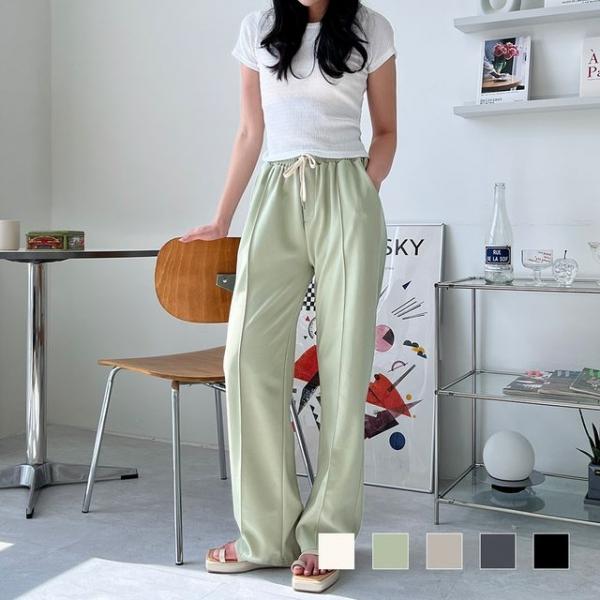 나비드 여자 핀탁 와이드 팬츠