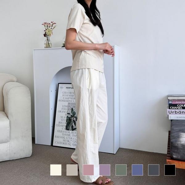 헤니스 여자 크런치 와이드 팬츠