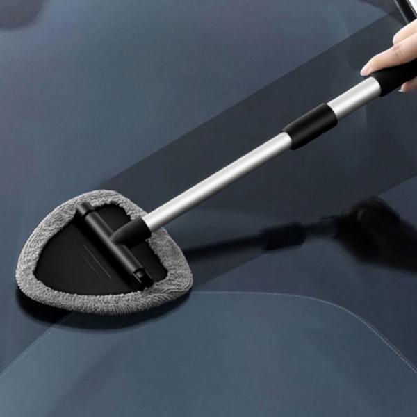 길이조절가능한 극세사 차량용 유리창닦이 봉+패드세트 세차용품 유리청소