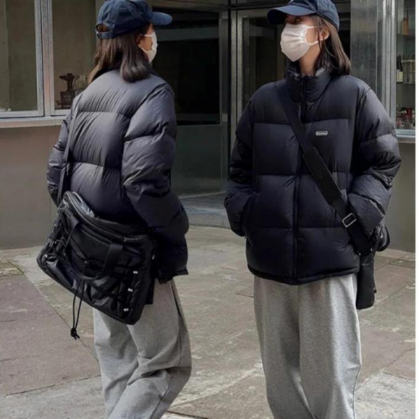 여성패딩점퍼 편한 캐주얼 트랜드 하이넥 숏 패딩 점퍼 아웃도어 출퇴근