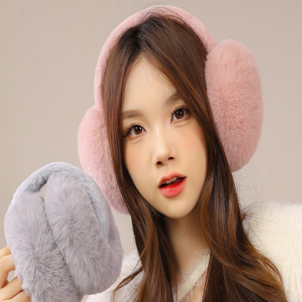 여성귀마개 방한용 긴털 왕 귀도리 아웃도어 단체선물 졸업선물 교회 어학원
