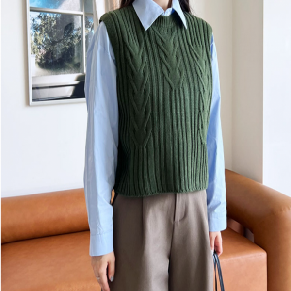 여자베스트니트조끼 F(66까지) 니트조끼 사무실 바람막이 아웃도어 국내생산