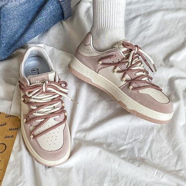 여성 사선끈 데일리 운동화 캐주얼 스니커즈
