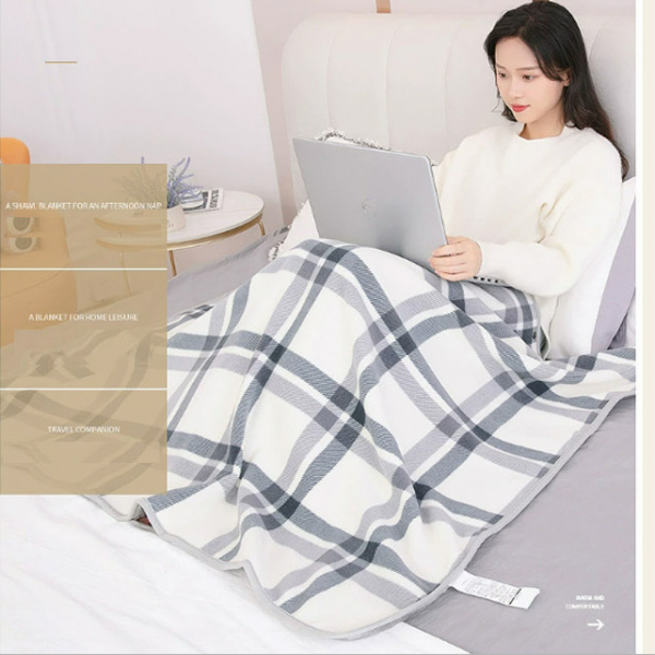 무릎담요 겨울 극세사 똑딱이 담요 무릎 블랭킷 도서관