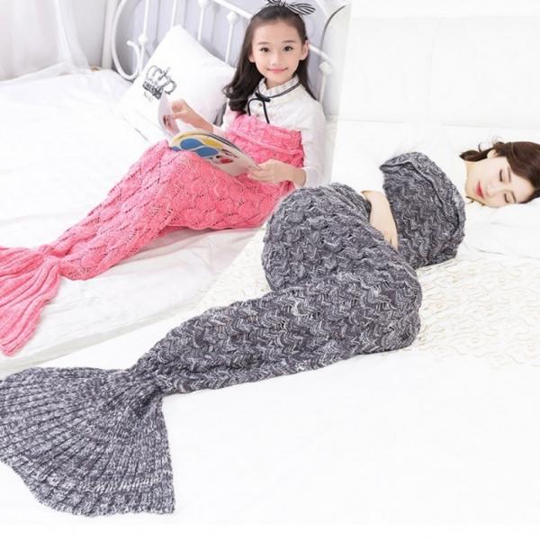 [도매직방] 인어공주담요 인어담요 무릎담요 입는담요