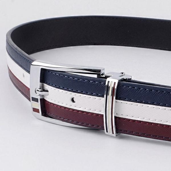 남성 골프벨트 삼색라인 가죽 캐주얼 골프웨어 허리띠