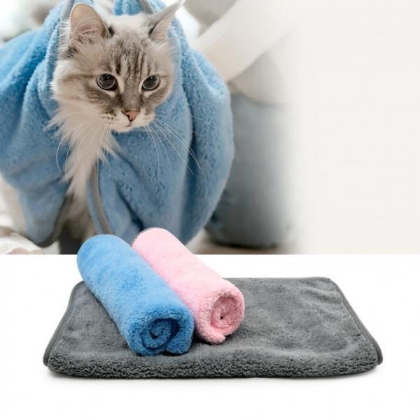 kimspp 고급 초극세사 펫타올(40x50cm) 강아지 고양이 목욕수건 애견타월