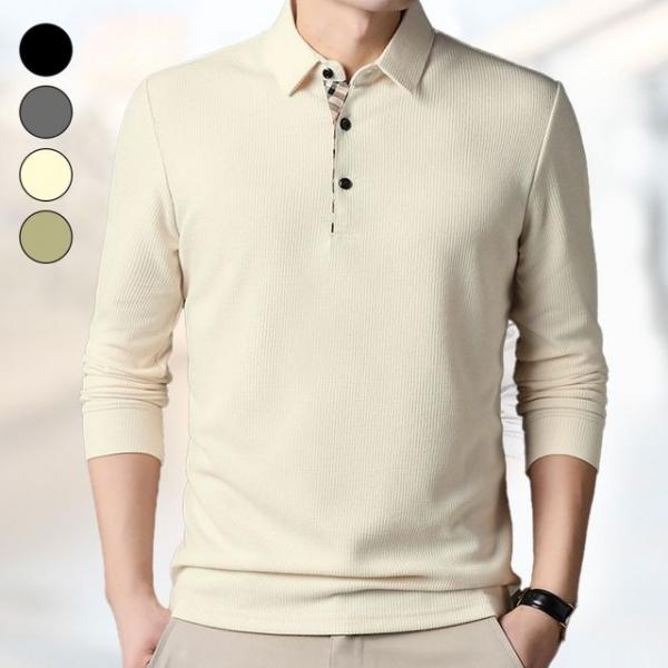 와플 카라티 긴팔 PK 티셔츠 무지 남자 남성 상의