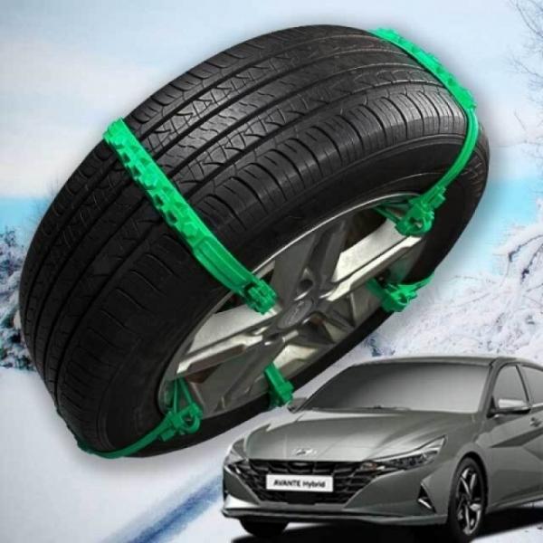 미끄럼방지 아반떼 CN7 타이어체인 우레탄 스노우체인