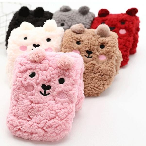 겨울 곰돌이 보온 롱 수면 양말 DD-11391