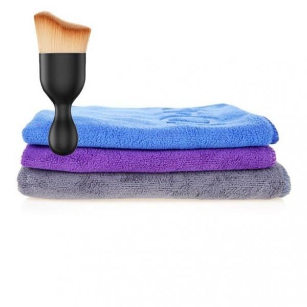 극세사 세차타월 멀티타월 세차타올 걸레 세차용 회색 다용도 먼지 브러쉬 세트