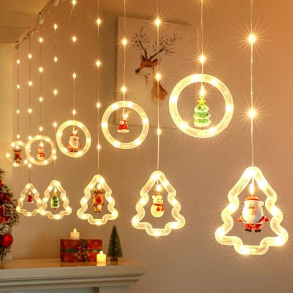 크리스마스 커튼 무드등 인테리어 LED 벽트리 가랜드