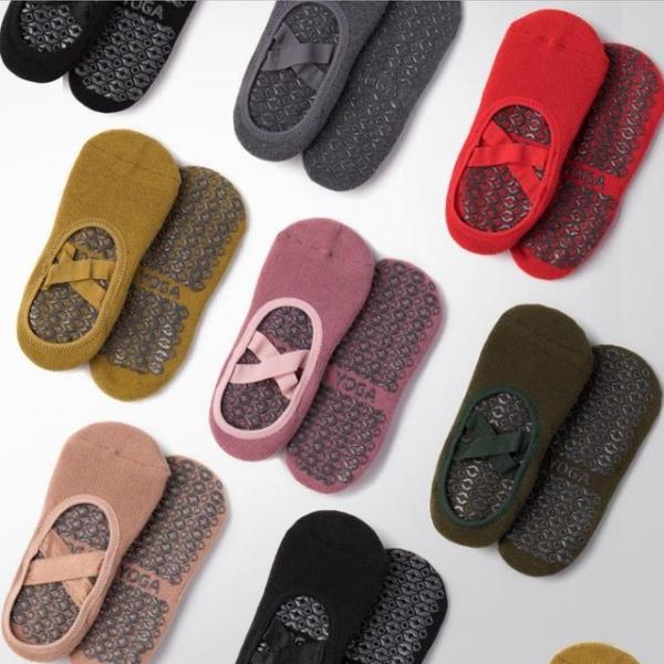 키밍 크로스 리본 논슬립 양말 필라테스 요가삭스