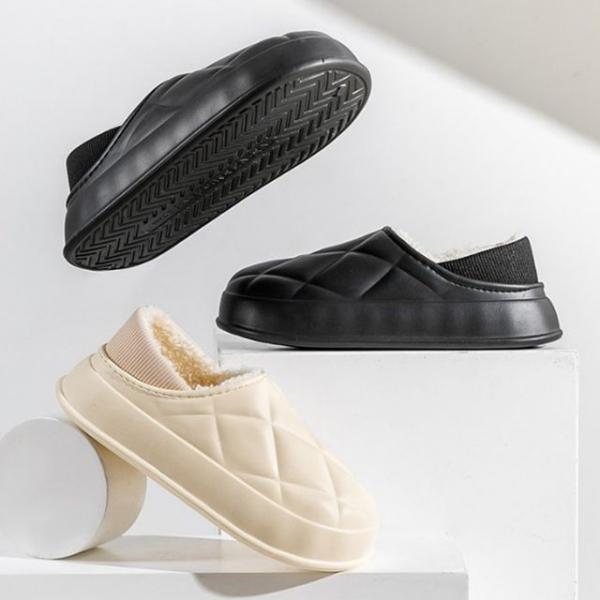 겨울 방한 패딩 EVA 양털 털 실내화 슬리퍼 거실화