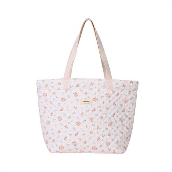 국내 기저귀가방 플라워 누빔 숄더백 면가방 아기외출
