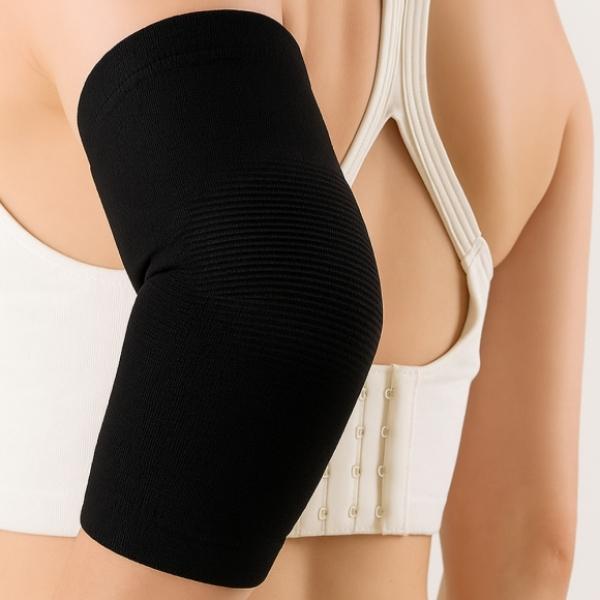 고탄력 팔꿈치 보온 보호대 2p세트 블랙