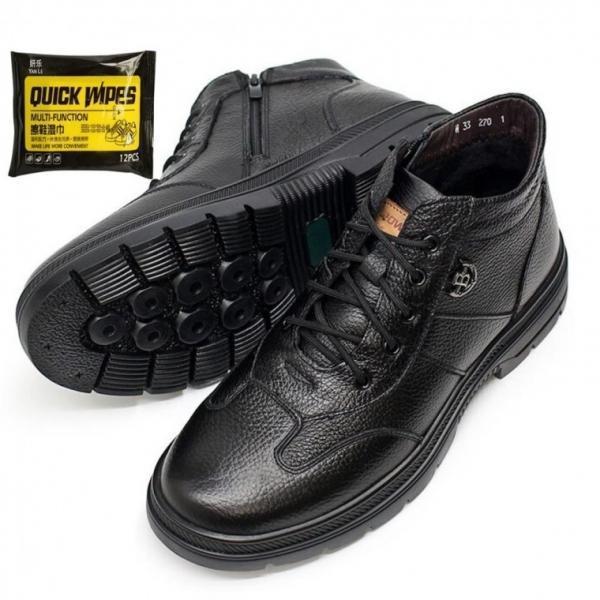 소가죽 남자 스니커즈 하이탑 슈즈 남성 방한화 신발 신발 세정티슈 세트