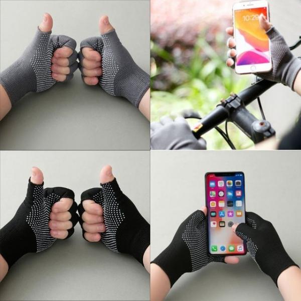 여름 스포츠 엠보싱 작업 자전거 등산 장갑 반장갑