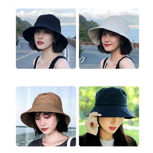 무지 여성 심플 버킷햇 벙거지모자 여름 나들이 모자