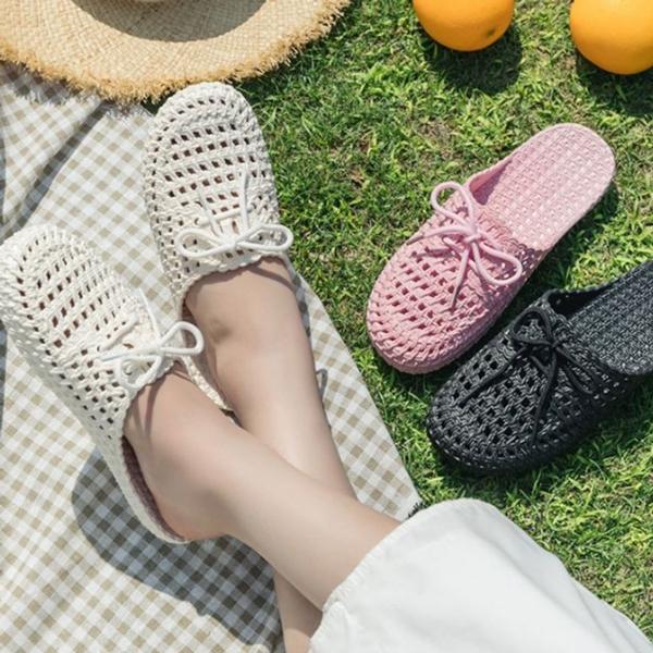 고무 젤리 여성 블로퍼 뮬 슬리퍼