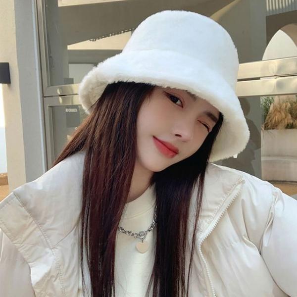 모던퍼벙거지 겨울 앙고라 데일리 털모자 버킷햇