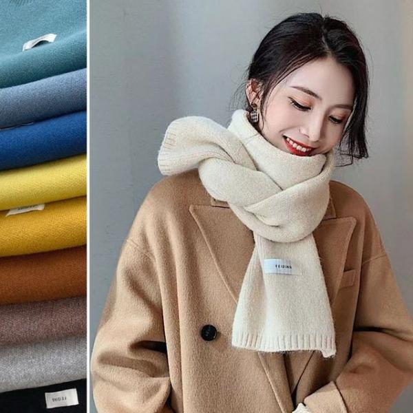 방한용품 겨울 보들보들 니트 스카프 깔끔한 목도리