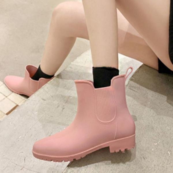 여성 레인부츠 앵클 방수 숏 부츠 캐주얼 패션 장화