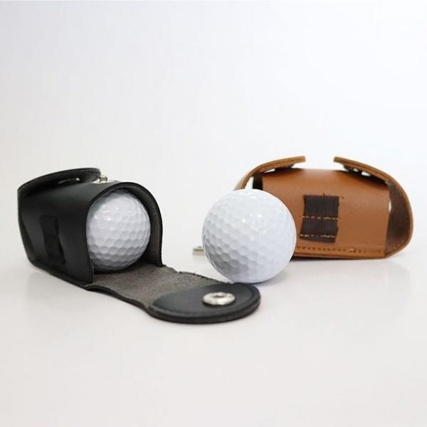 가죽 똑딱이 골프공주머니 골프공파우치 케이스가방