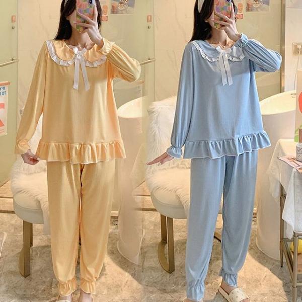 여성스러운 슬립웨어 홈웨어 밴딩 레이스 여자 잠옷