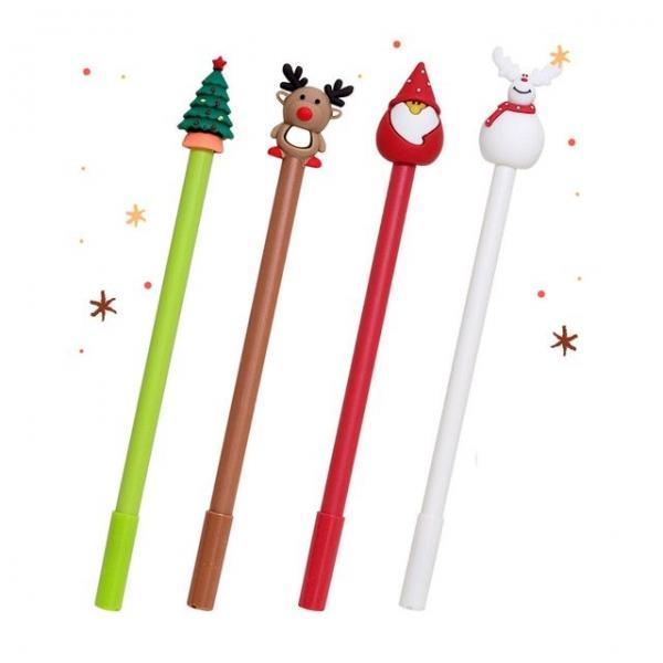 크리스마스 루돌프 중성펜 18개 블랙 (혼합) 필기볼펜