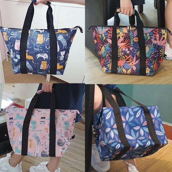 일러스트 빅 마켓백 보냉백 가방 보냉백