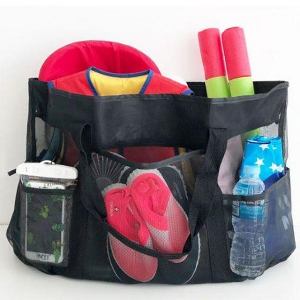 물빠짐좋은 대형 망사 비치백 1P 여름 물놀이 가방