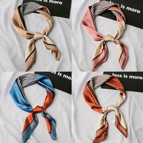 고급스러운 사각 패턴 데일리 여성 패션 스카프